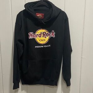 Hard Rock Cafe Black and Yellow Hoodie